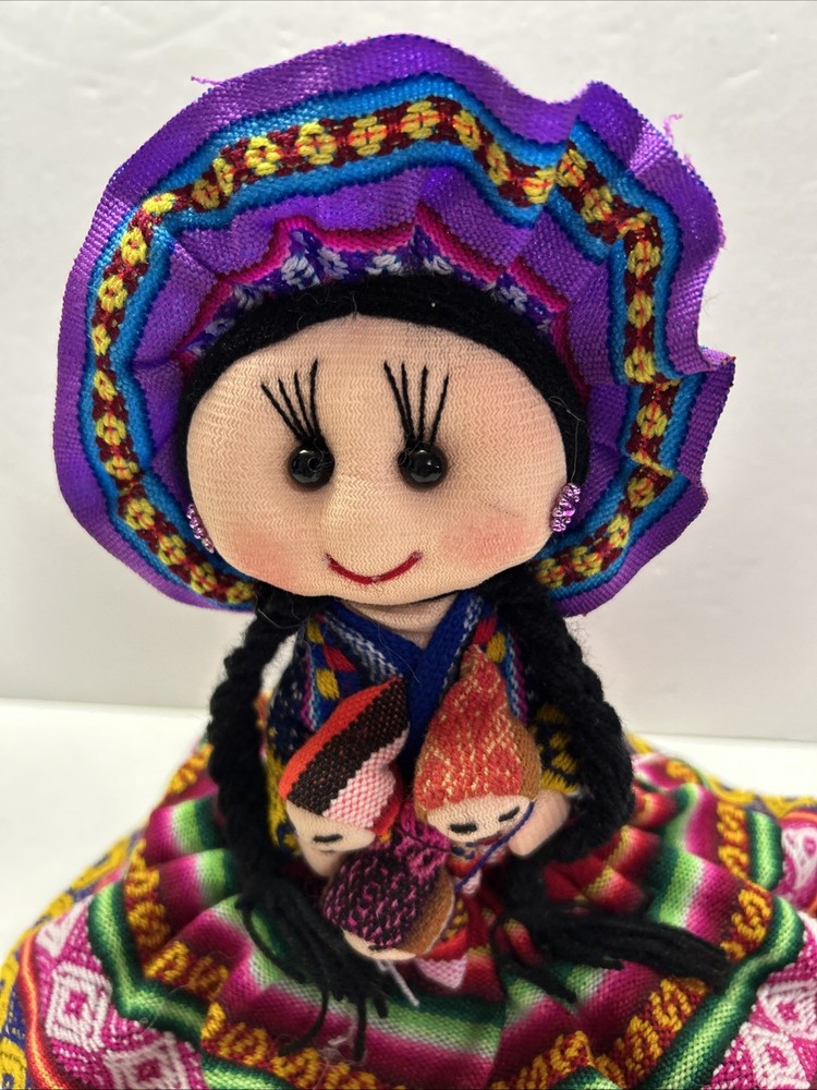 7" Peruvian Cusco Handmade Rag Doll with Inca Fabric
