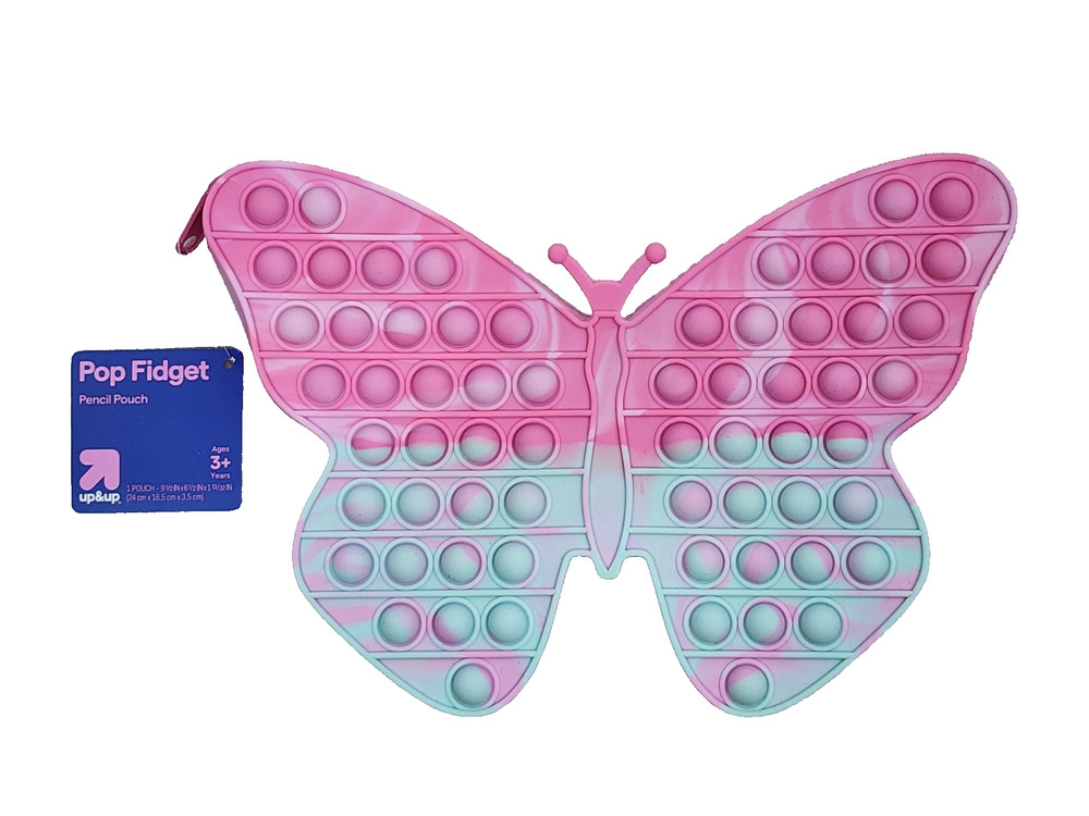 Pop Fidget Bubble Pop Pencil Pouch Butterfly (NEW)