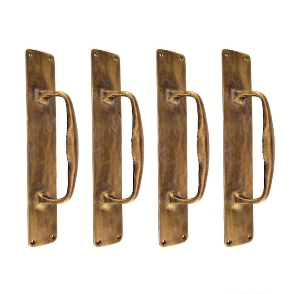 4 PCS 12" x 2" barn door grab Solid Brass Large plain Handle 30cm Pull heavy PUB