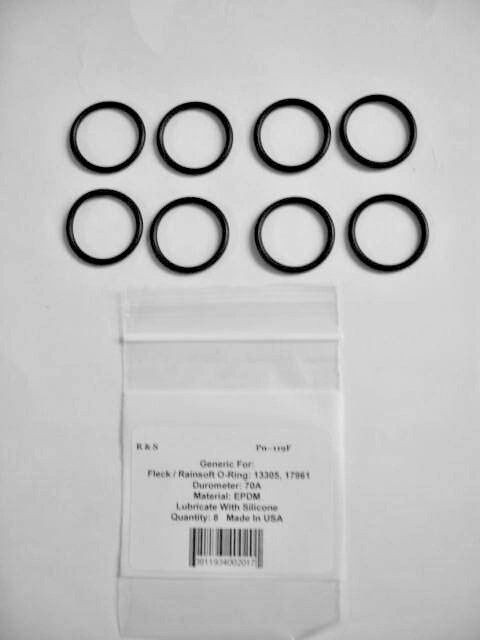 8 Fleck 13305 & Rainsoft 17961  o-rings /R&S 119F-8 / FDA EPDM Material