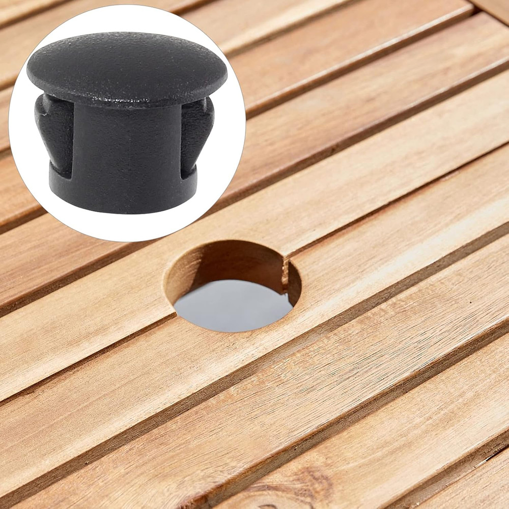 100 Pcs 5/16" Plastic Hole Plugs Black Flush Type Hole Plugs, Plastic Panel Plug