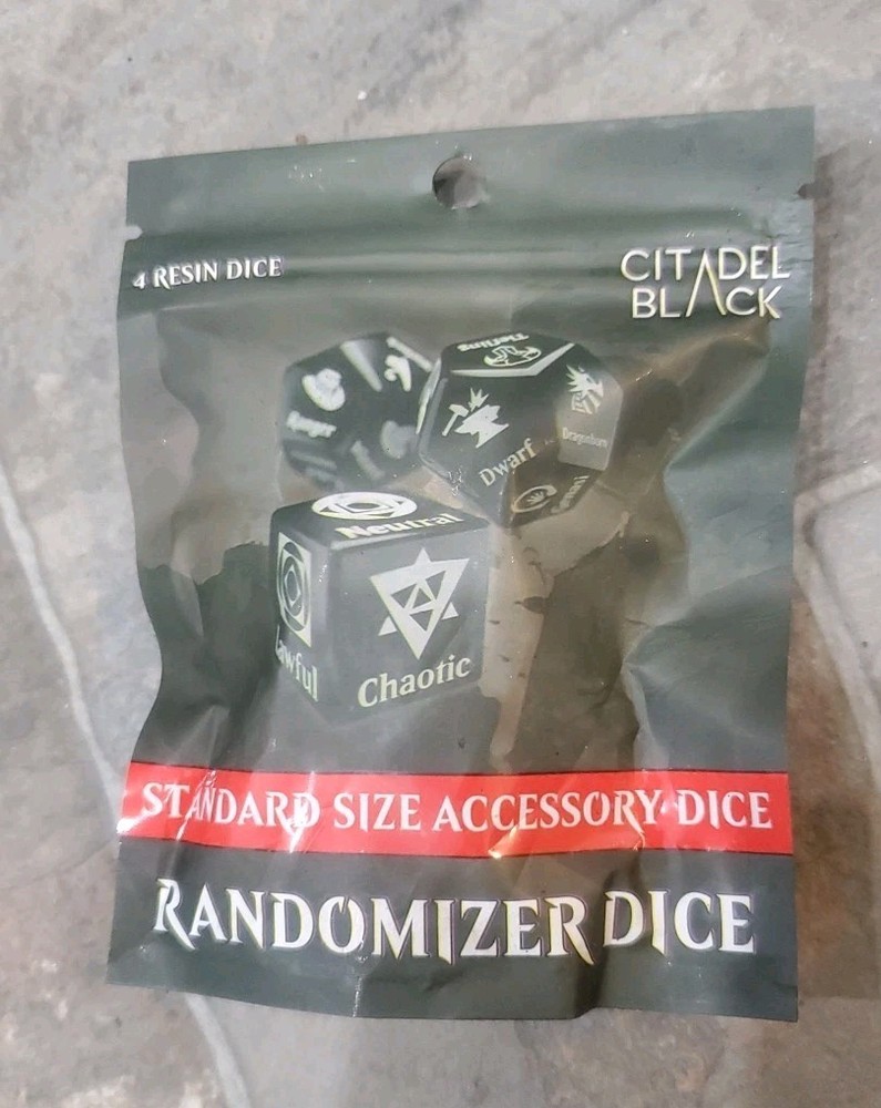Citadel Black Character Randomizer Dice Set - Randomize Class Race & Alignmen...