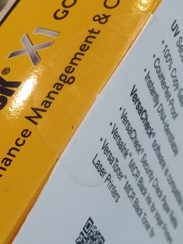 VersaCheck X1 GOLD 2023 HOME BUSINESS CHECK CREATION SOLUTION TOP SECURE Sealed