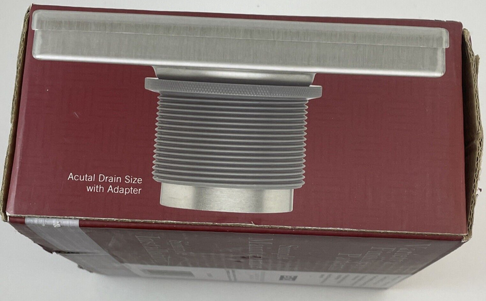 B&K 6? Zero Pattern Grating Square Model Shower Drain, Polished Chrome Open Box