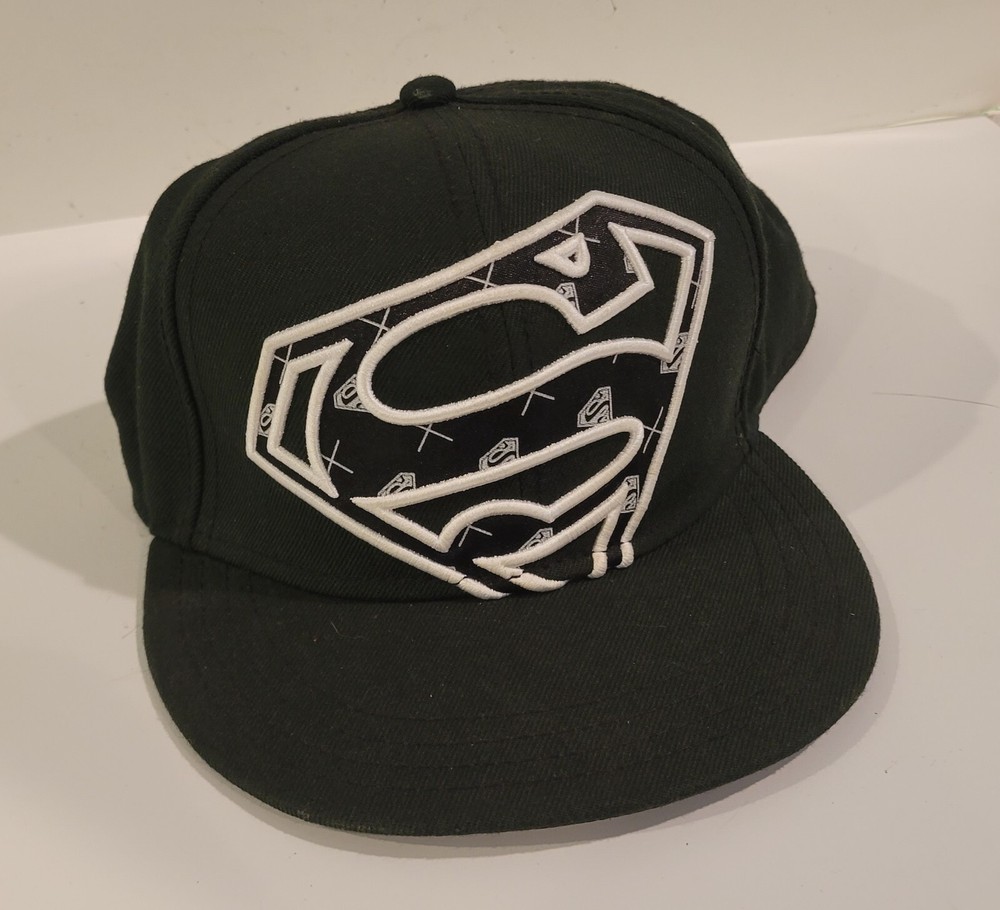 Superman Off Centered White Logo Cap Hat DC Comics S/M