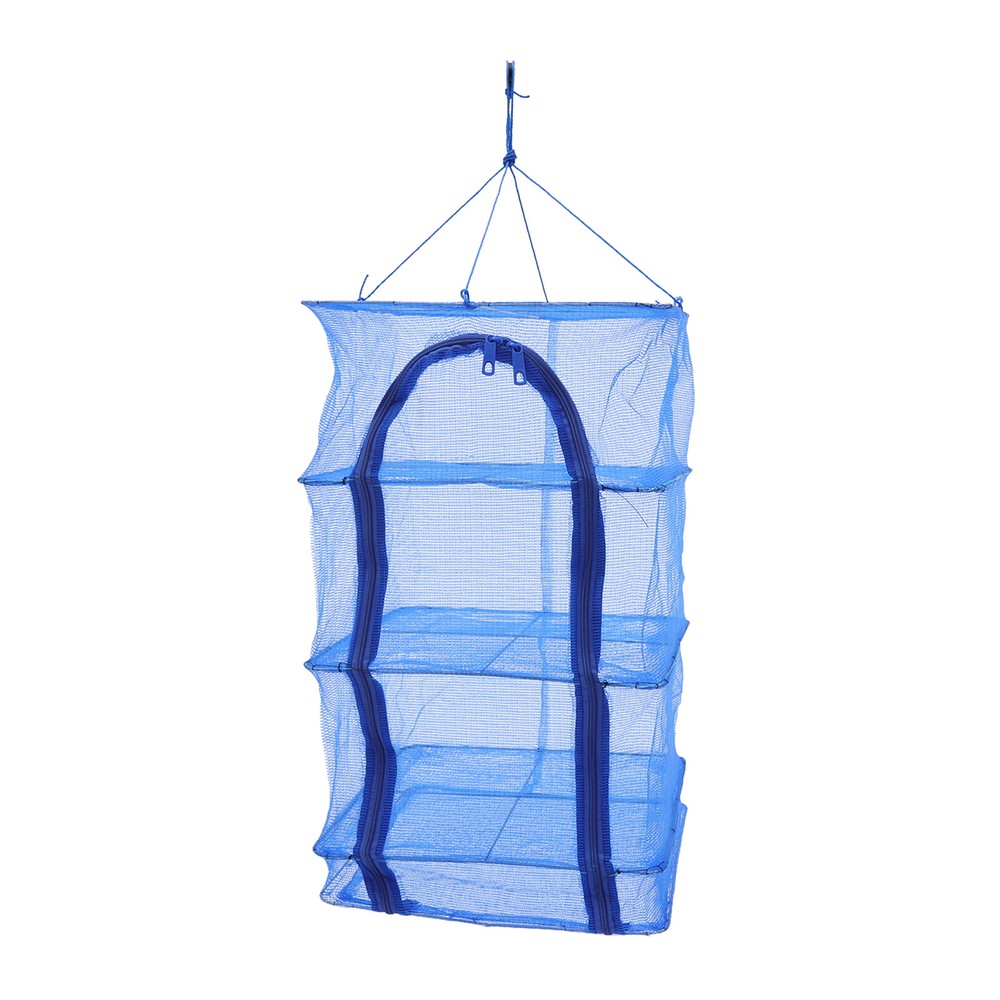 4 Layers Hanging Herb Mesh Net Rack Foldable Drying Net Outdoor Rack Collapsible