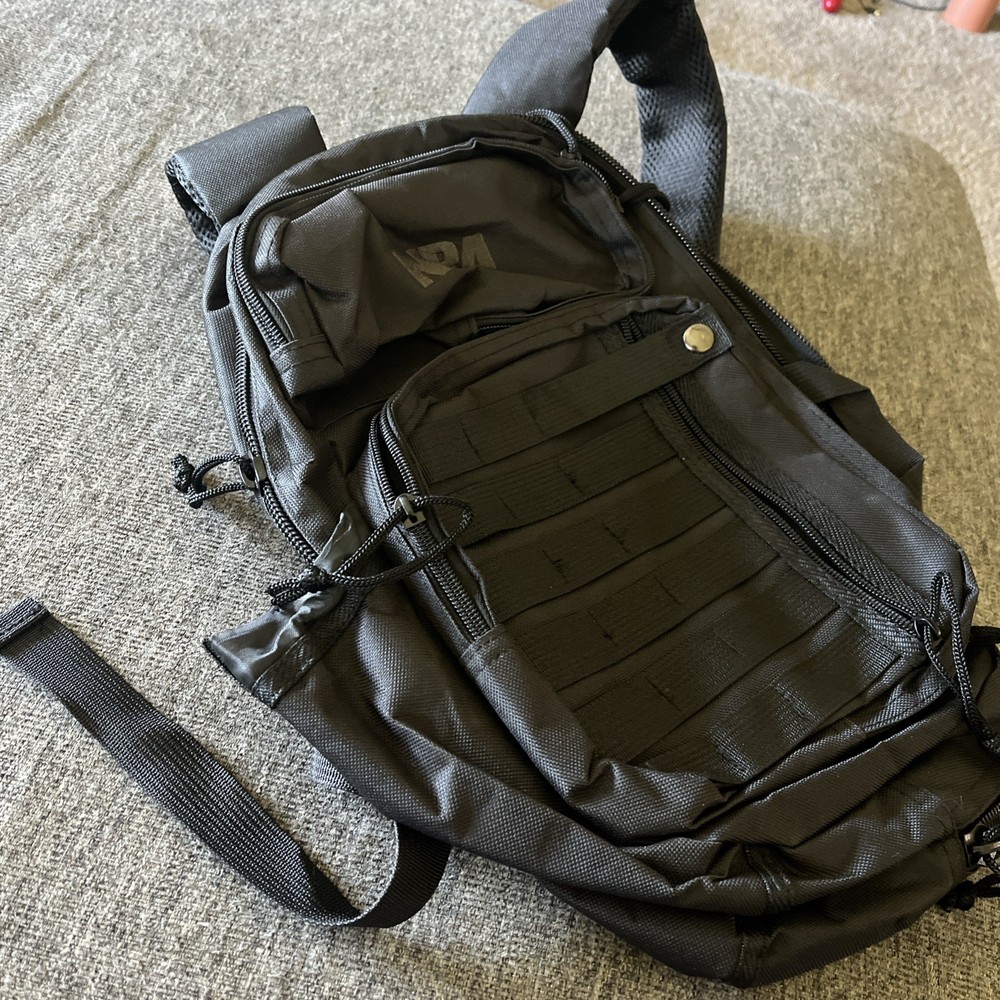 NRA Backpack Black W/Multiple Inside Pockets/5 Exterior Zipper Pockets