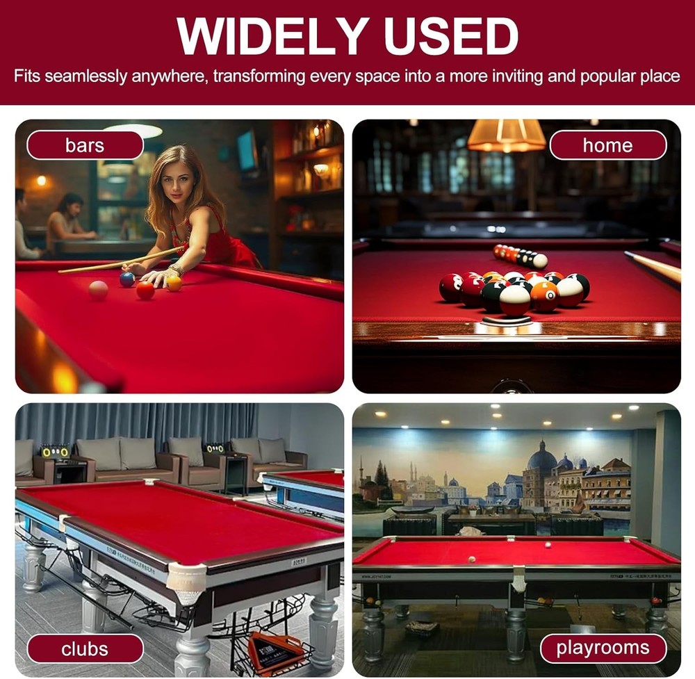 Pre-Cut Pool Table Felt Replacement Kit - 8Ft Billiard Cloth W/Gloves, Strips &