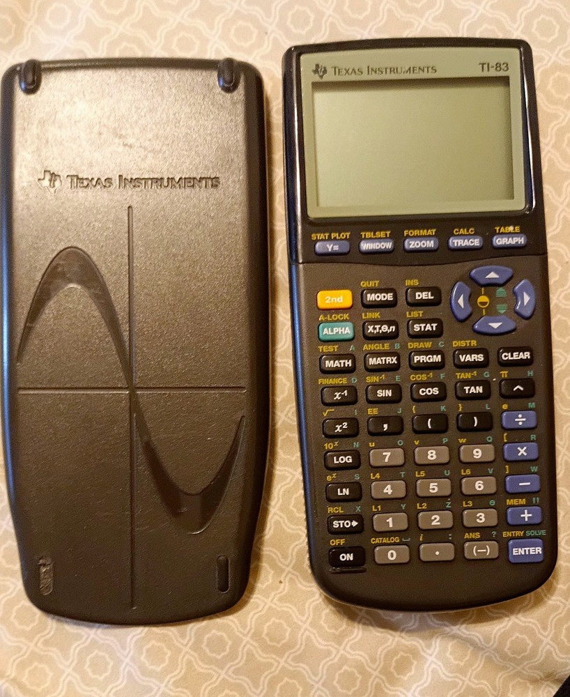 Texas Instruments TI-83 Graphing Calculator Programmable LCD Display