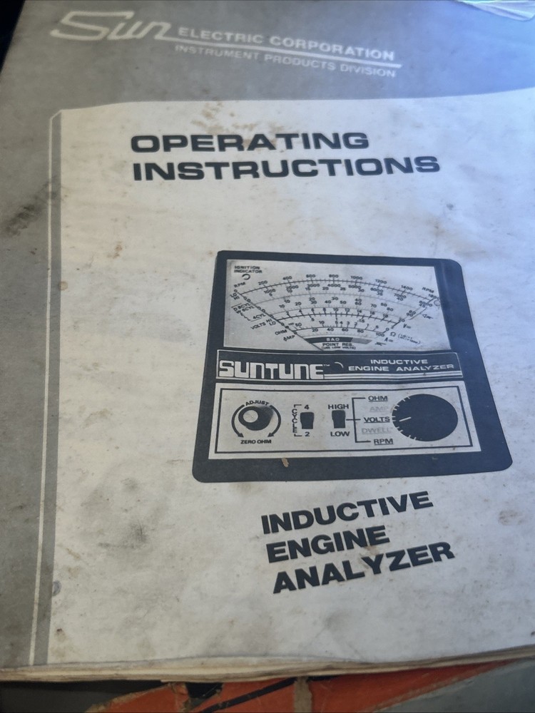 SUNTUNE Inductive Engine Analyzer Model CP7673 USED. Complete WITH BOX #9