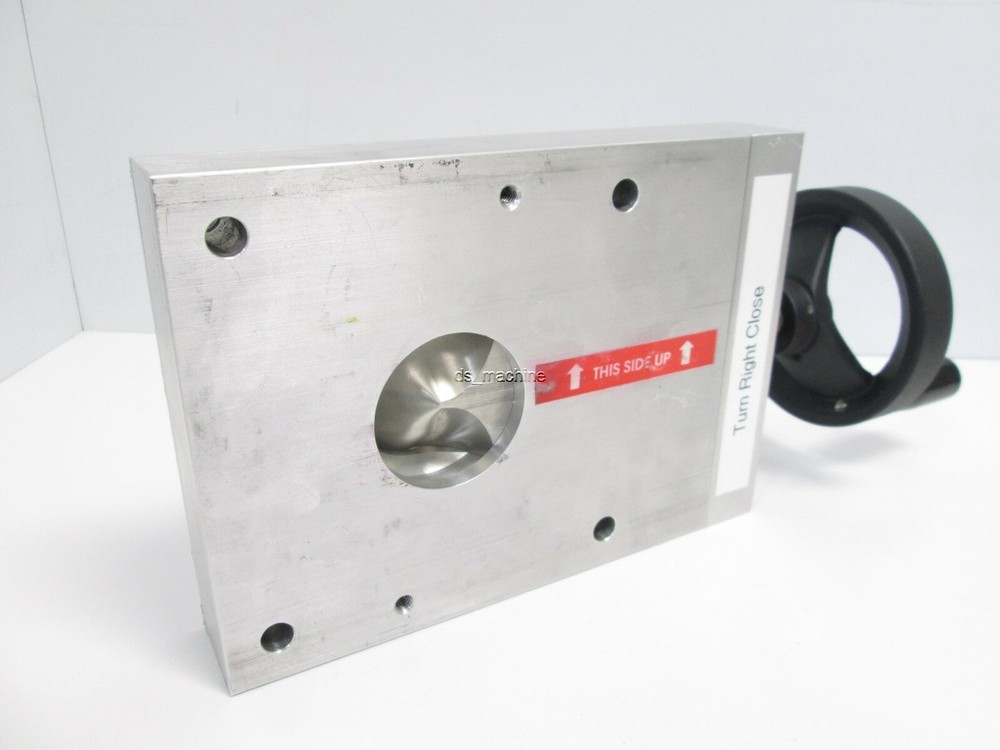 Gravity Fed Feed Throat Flow Control Valve Shut-Off w/ Adjusting Crank, 2" ID