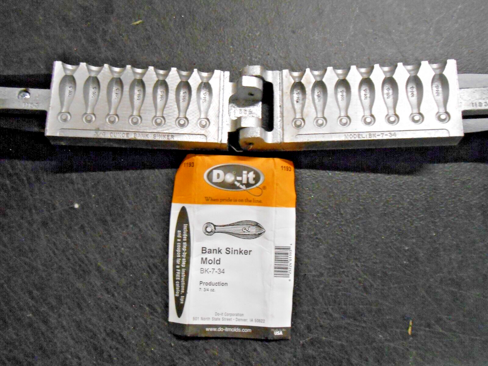 1193 Do-It Bank Sinker Mold 3/4 oz