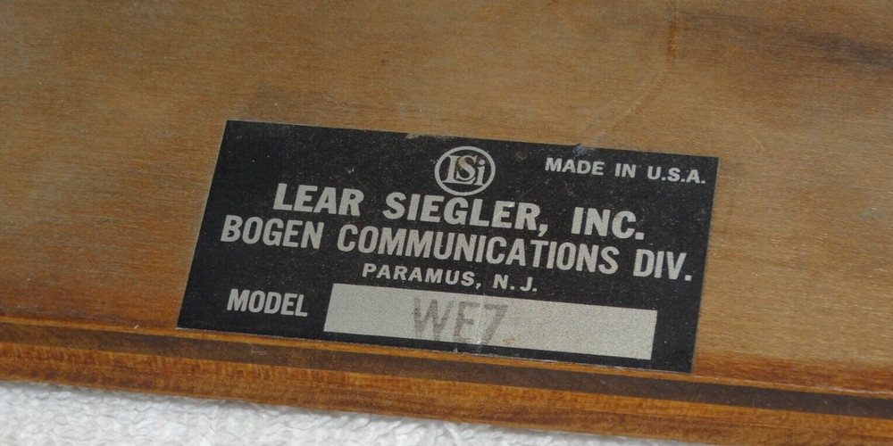 Vintage Bogen Wood Case # WE7*READ*