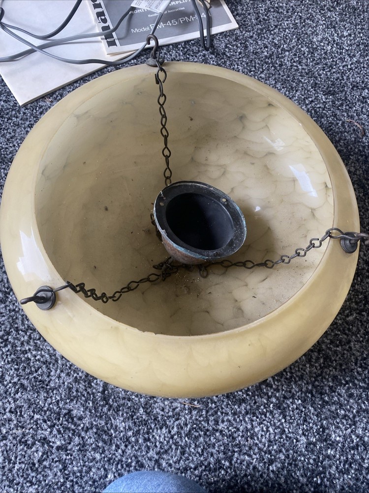 Vintage Glass Bowl Light