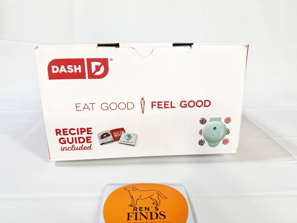 Dash Express Mini Donut Maker Aqua Non-Stick Coating. NEW OPEN BOX