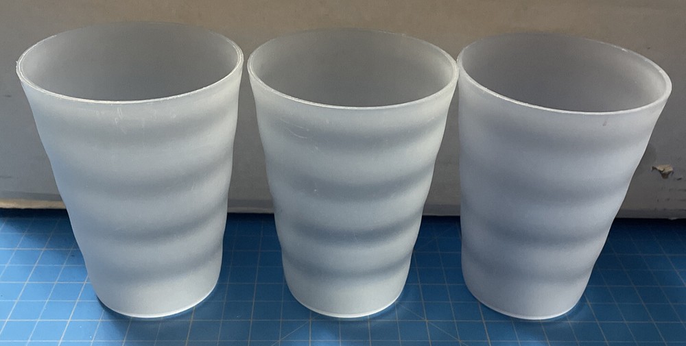 Tupperware Impressions 11oz Blue 3 Cups