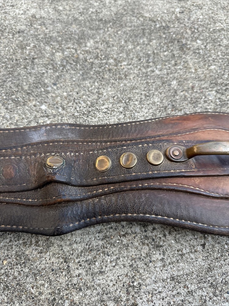 Vintage Leather Pony Harness Saddle Brass Studded