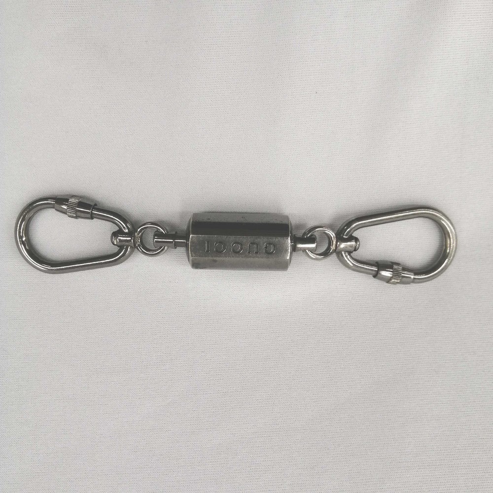 GUCCI Carabiner Keyring Silver
