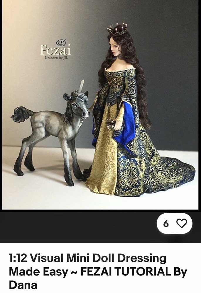 1:12 Visual Mini Doll Dressing Made Easy ~ FEZAI TUTORIAL By Dana  Burton