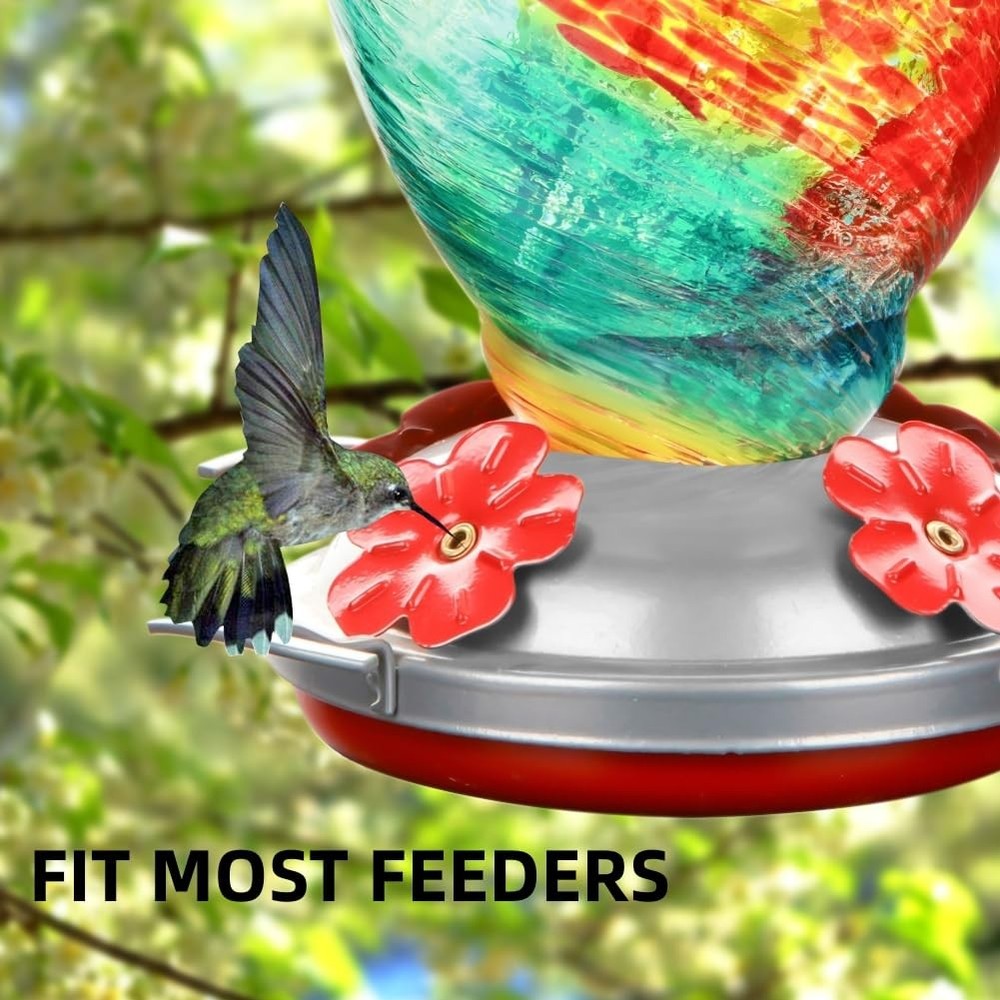WOSIBO Hummingbird Feeder Bottom (2) Silver