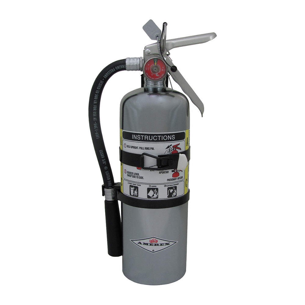 AMEREX B500TC Fire Extinguisher,Steel,Silver,ABC 3YWP1