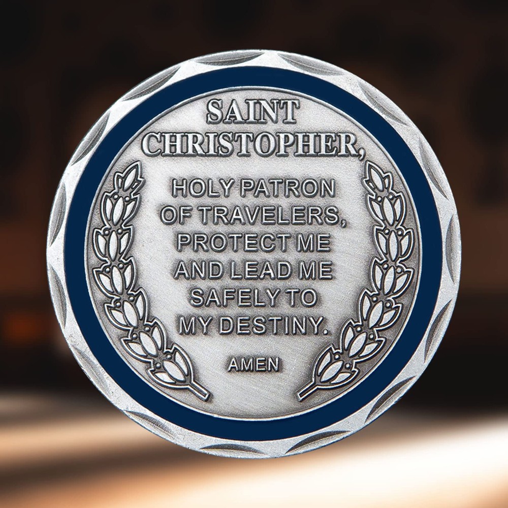 Yuchew St Christopher Coin Religious Challenge Saint Medal...