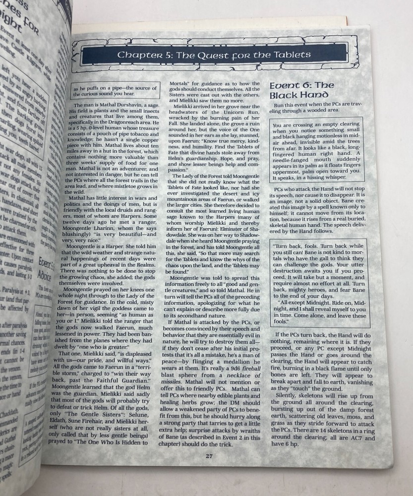 Advanced Dungeons & Dragons- Shadowdale - TSR 9247 - 1989