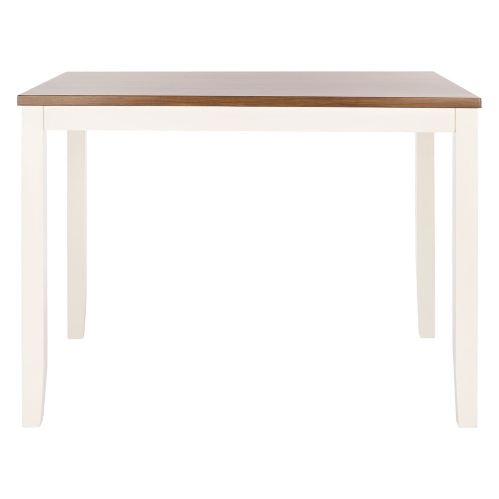 SAFAVIEH Izzy Rectangle Counter Table | White / Natural |