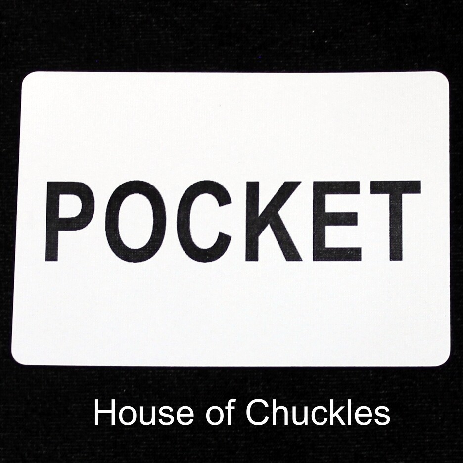 Pocket, Bicycle Printed Gaff Card, Blank