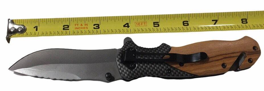 Handmade Walking Bear Engraved 8" Blade Folding Pocket Knife Custom Design
