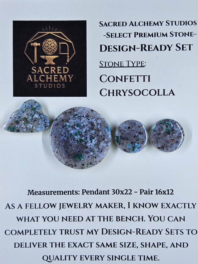 Circle Shape - Confetti Chrysocolla - Sacred Alchemy Select - Design-Ready Set.