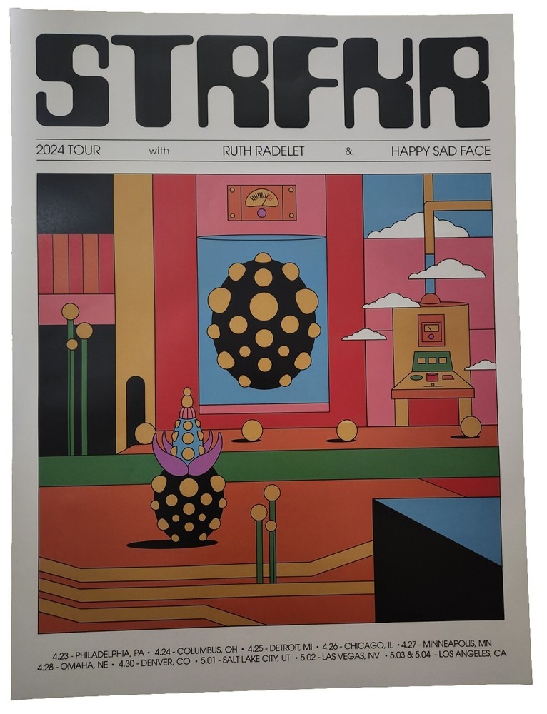 STRFKR Exclusive Tour Poster 2024 Official Merchandise