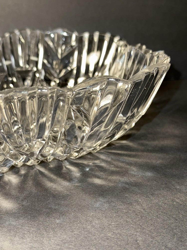Ornate Glass Serving Bowl 11"