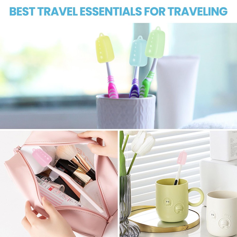 6 Packs Silicone Toothbrush Covers