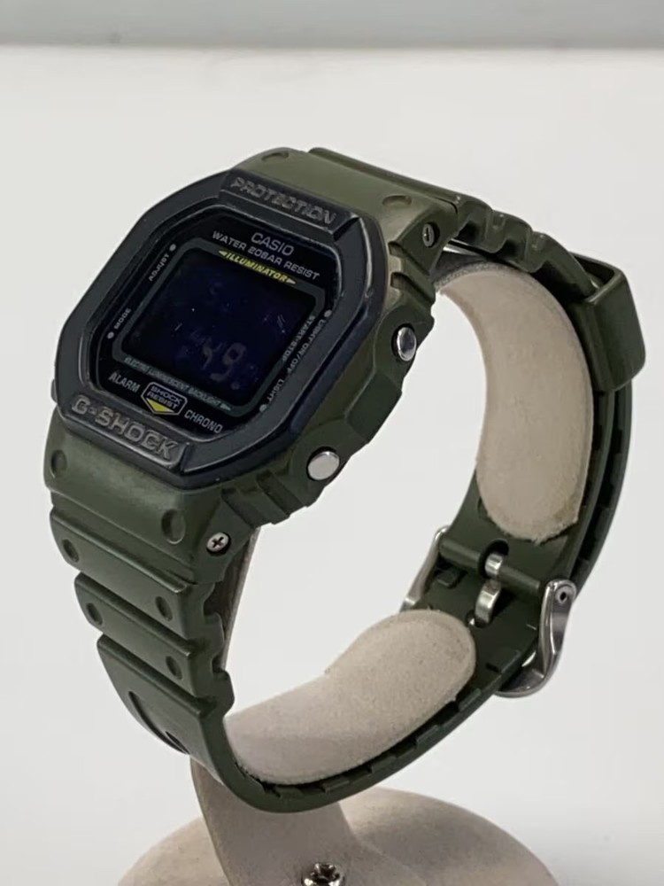 CASIO Quartz Watch G SHOCK Analog Rubber BLK KHK
