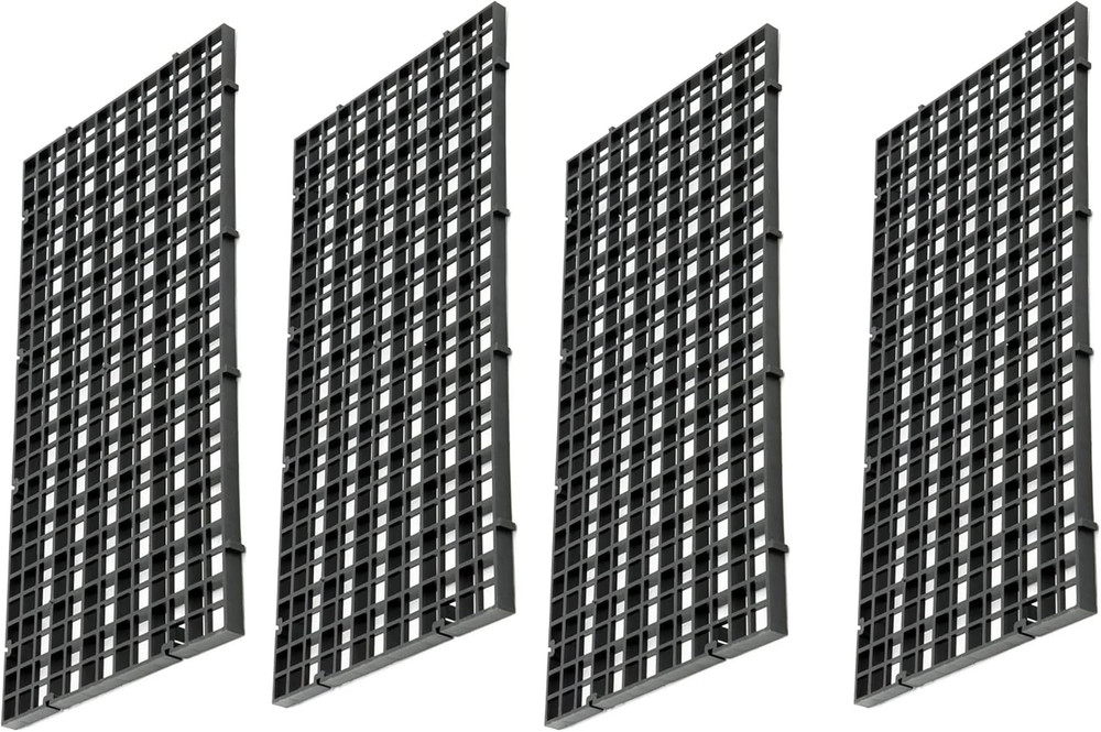 Aquarium Fish Tank Bottom Isolation 4 Pcs, Plastic Egg Crate Grid Divider Tray E