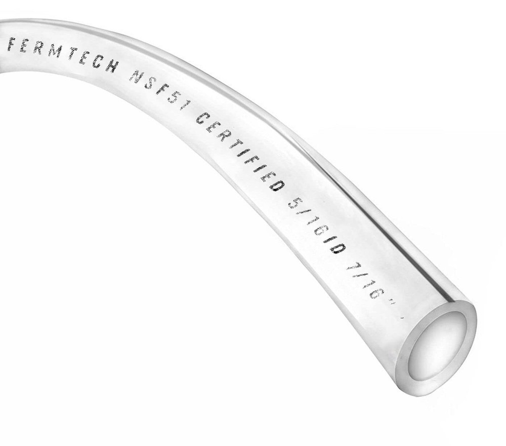 Food Grade Vinyl Tubing - 10 feet 5/16 ID - 7/16 OD Clear