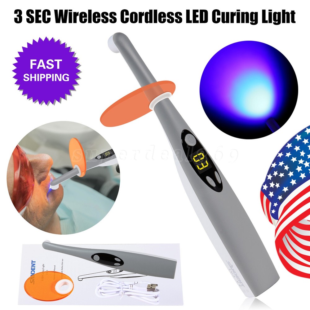 Dental Wireless Led Curing Light 3 Second iLED Cure Lamp Woodpecker DTE Style 3S