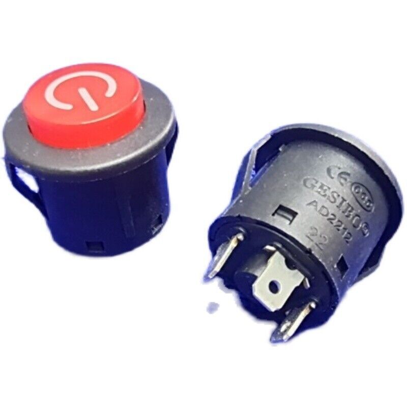 2pcs  AD2212 hole 24MM stroller switch 3 pin with light 12V self-locking