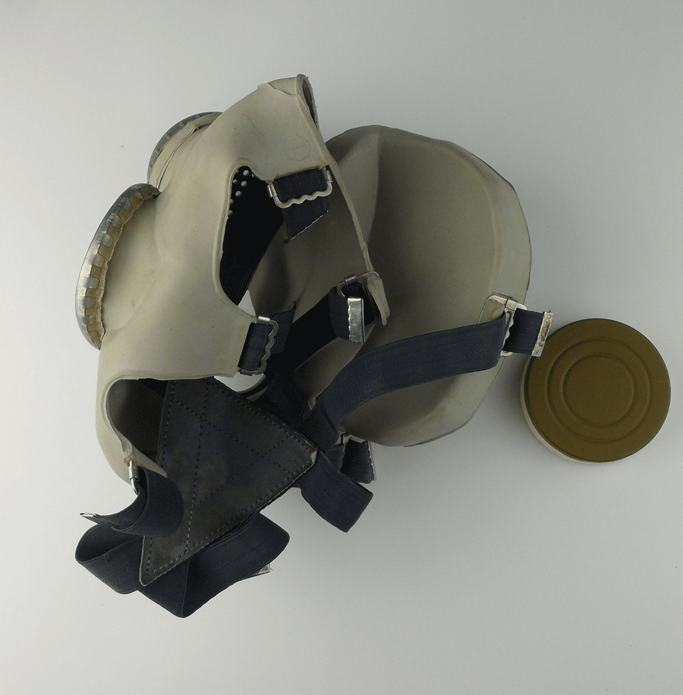 Surplus Chinese Type 65 gas mask with pouch