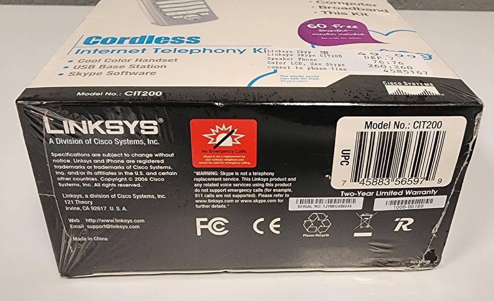 Cisco-Linksys CIT200 Internet Telephony Kit Skype Software