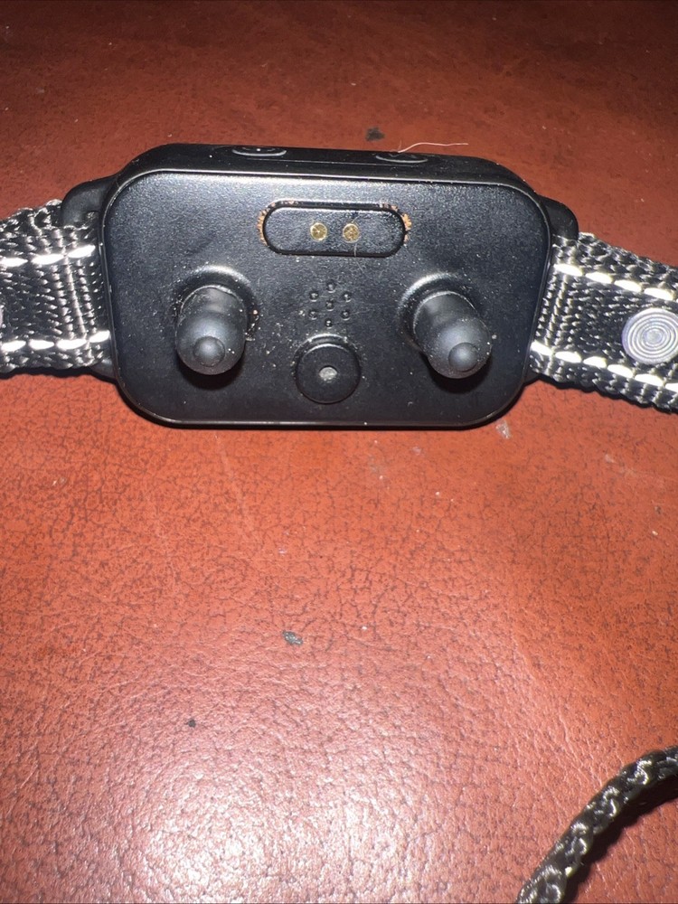 Dinjoo Black Rechargeable Adjustable Vibration Shock Bark Training Collar