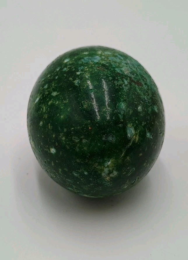 Green Marbled Stone Egg - 2.5" x 2"