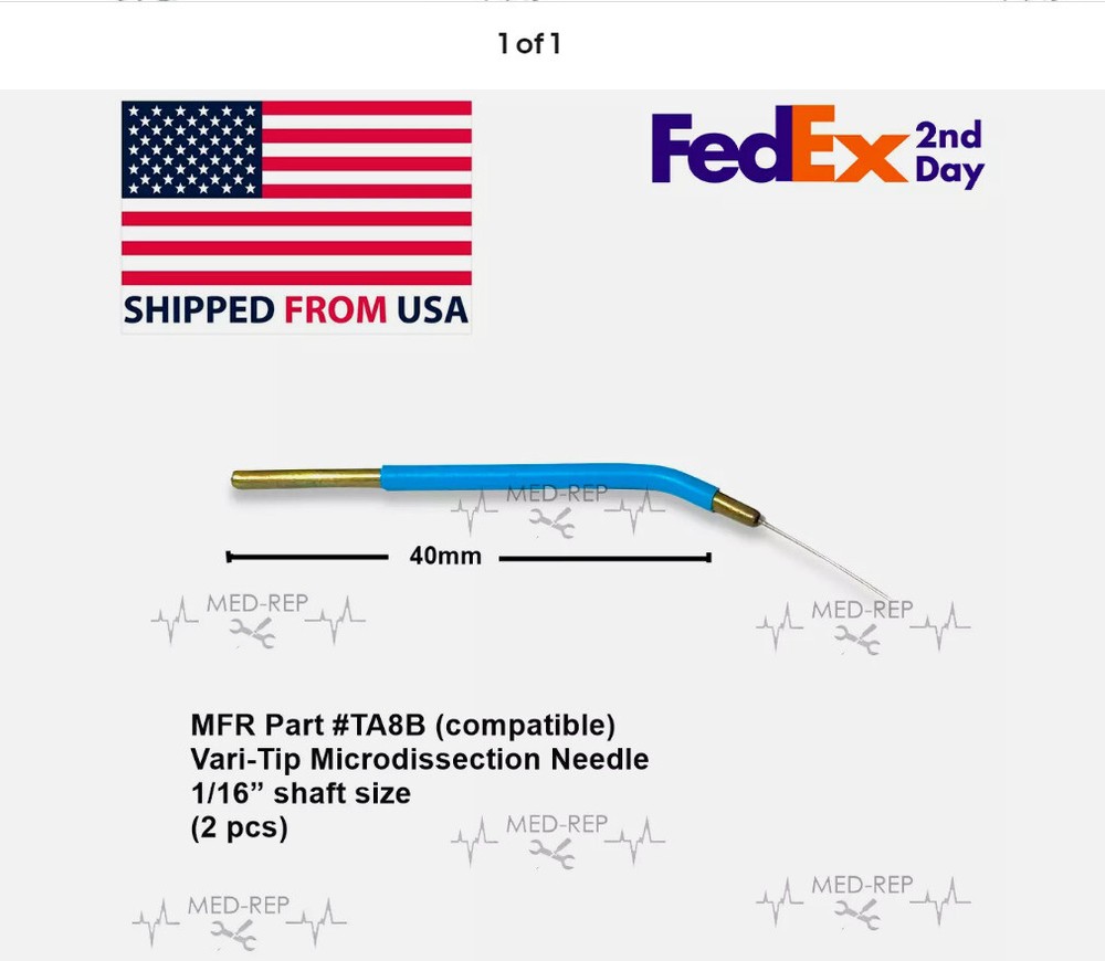 Ellman Surgitron Electrode A8B - Vari-Tip Microdissection Needle ( 2pcs)