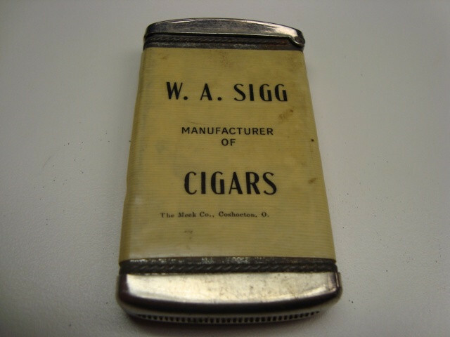 Circa 1910 Sigg Cigars Celluloid Match Safe