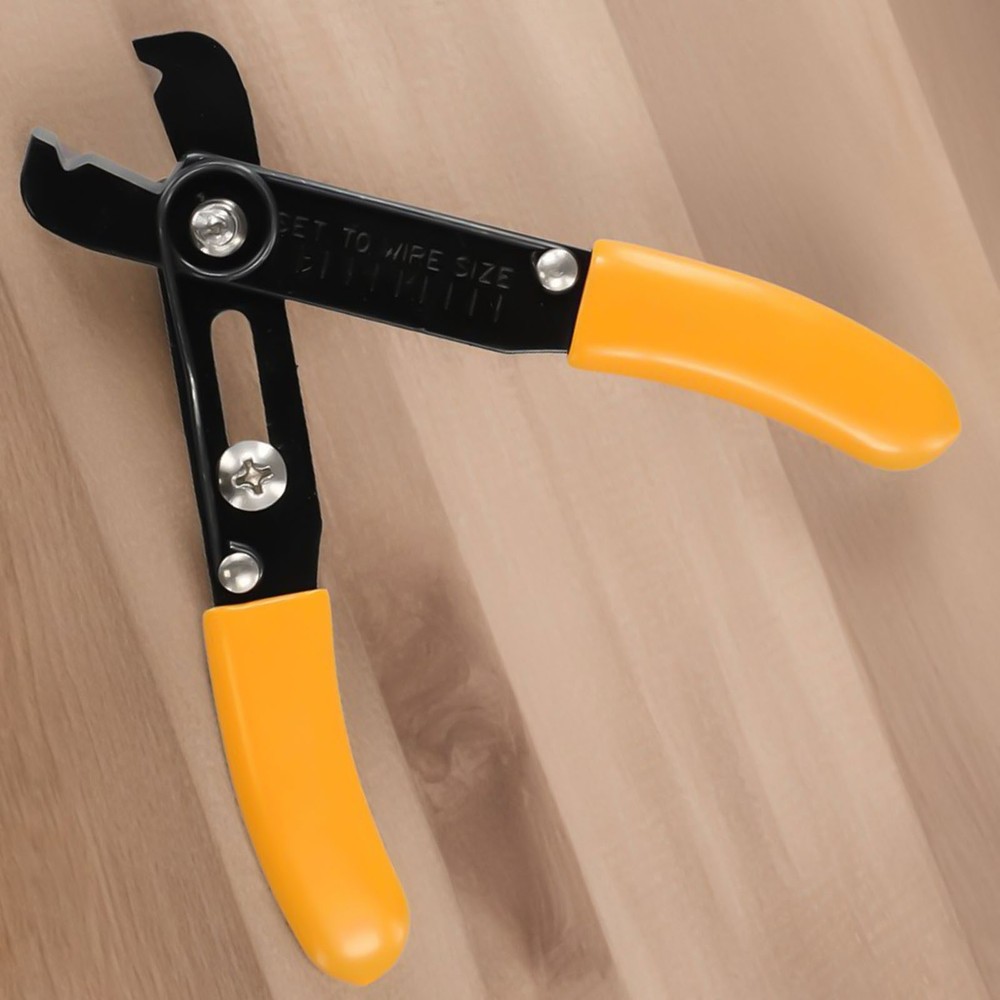 Electrical Wire Cable Cutting Single Hole Wire Stripper Flush Pliers Adjustable