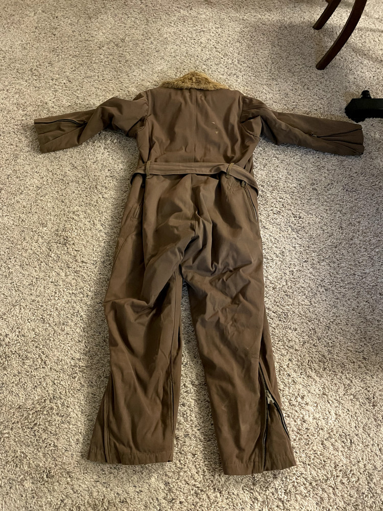ww2 japanese brown, fur lined flight suit