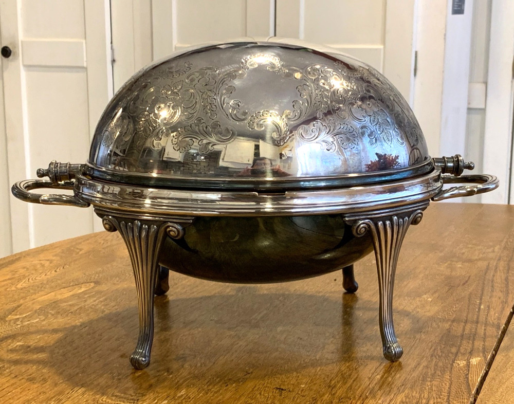 Antique Barker Bro. Silver-Plated Dome Server