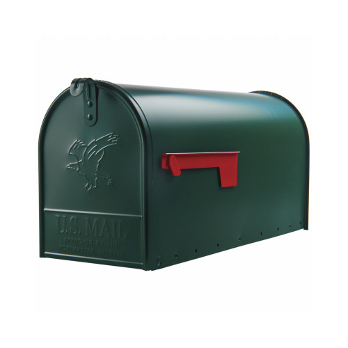 Gibraltar Mailboxes E1600GAM Elite Post-Mount Mailbox, Large, Green Steel -