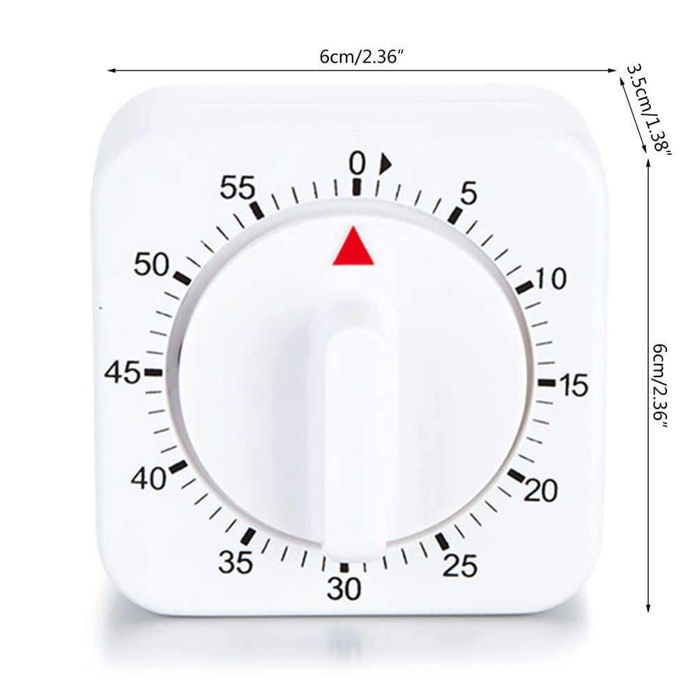 60 Minute Kitchen Timer Alarm Manual Countdown Timer for Home Baking Cooking